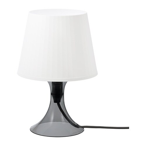 LAMPAN Настільна лампа - темно-сіра / біла 29 см