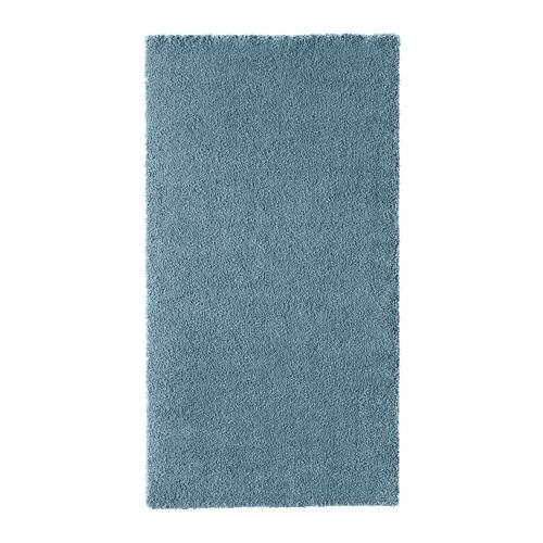 Килим STOENSE, короткий ворс - середнього синього кольору, 80x150 см