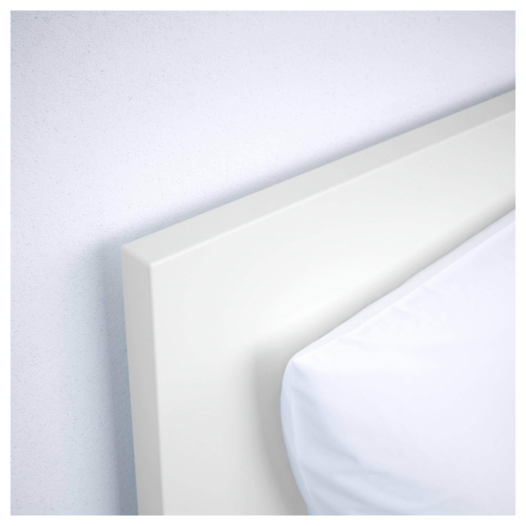 MALM Каркас ліжка з 2 ящиками для зберігання - білий / Leirsund 140x200 см 7