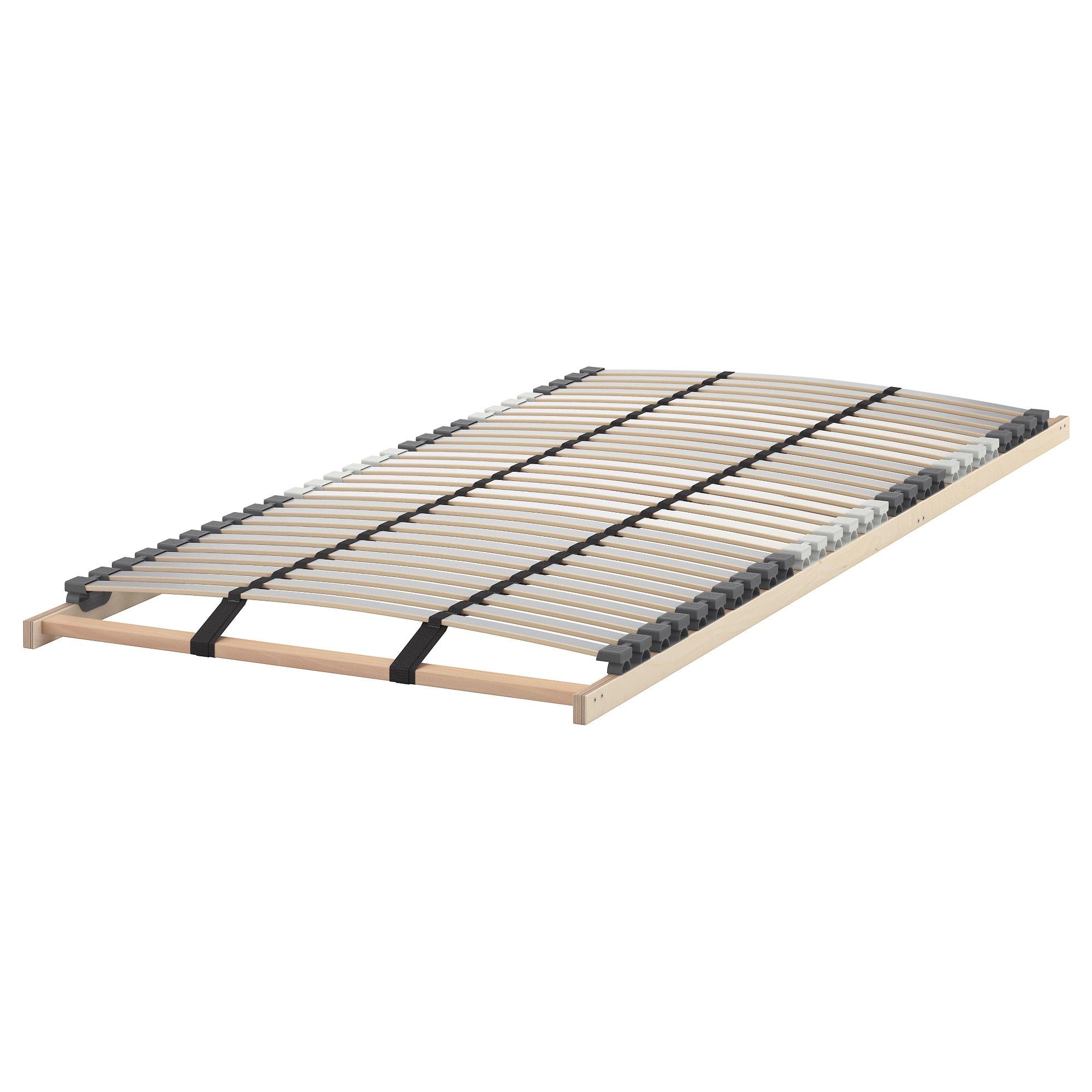 МАЛЬМ Каркас ліжка, високий - білий вітражний шпон дуба / Lönset 90x200 см 4