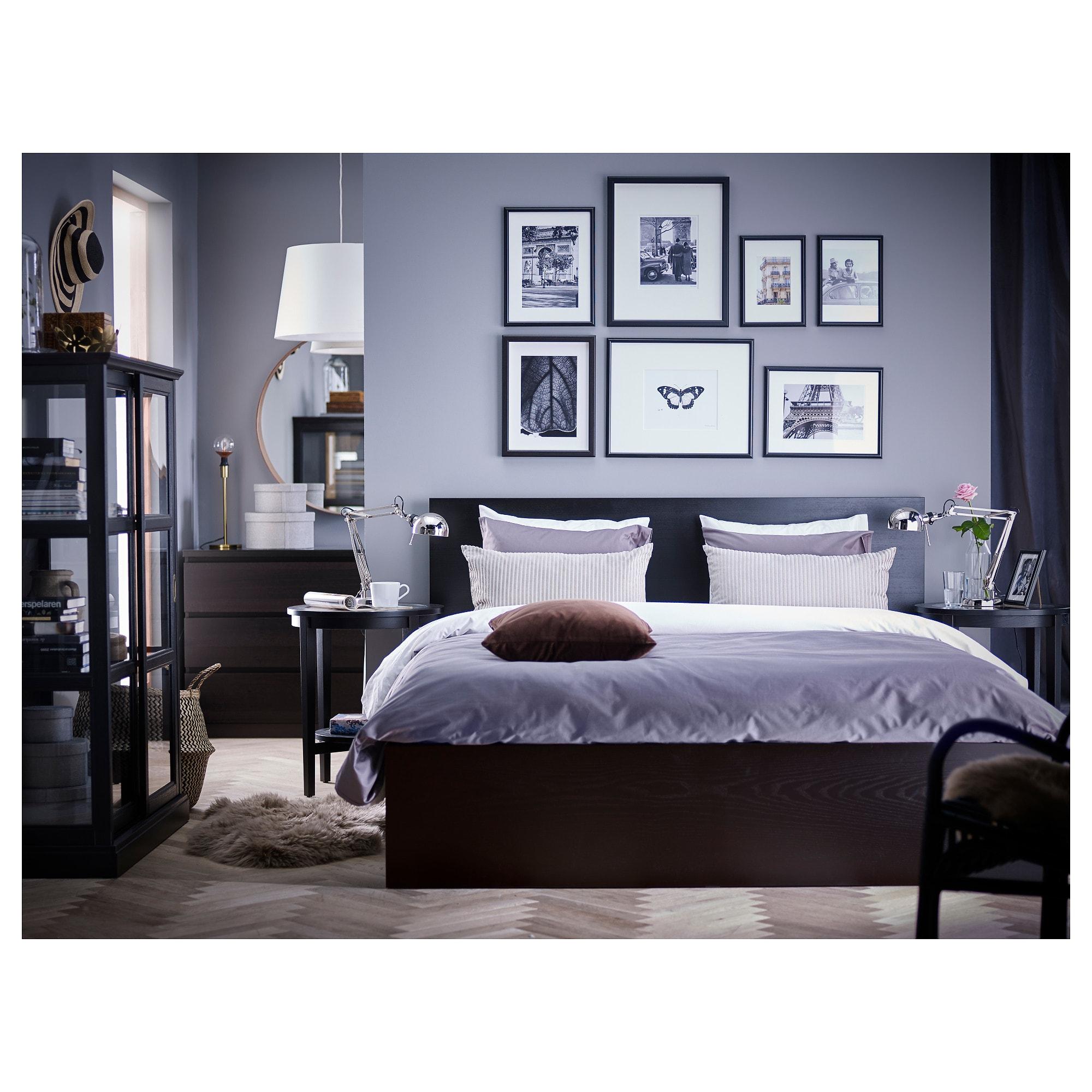 MALM Каркас ліжка з 2 ящиками для зберігання - чорно-коричневий / Lönset 140x200 см 2