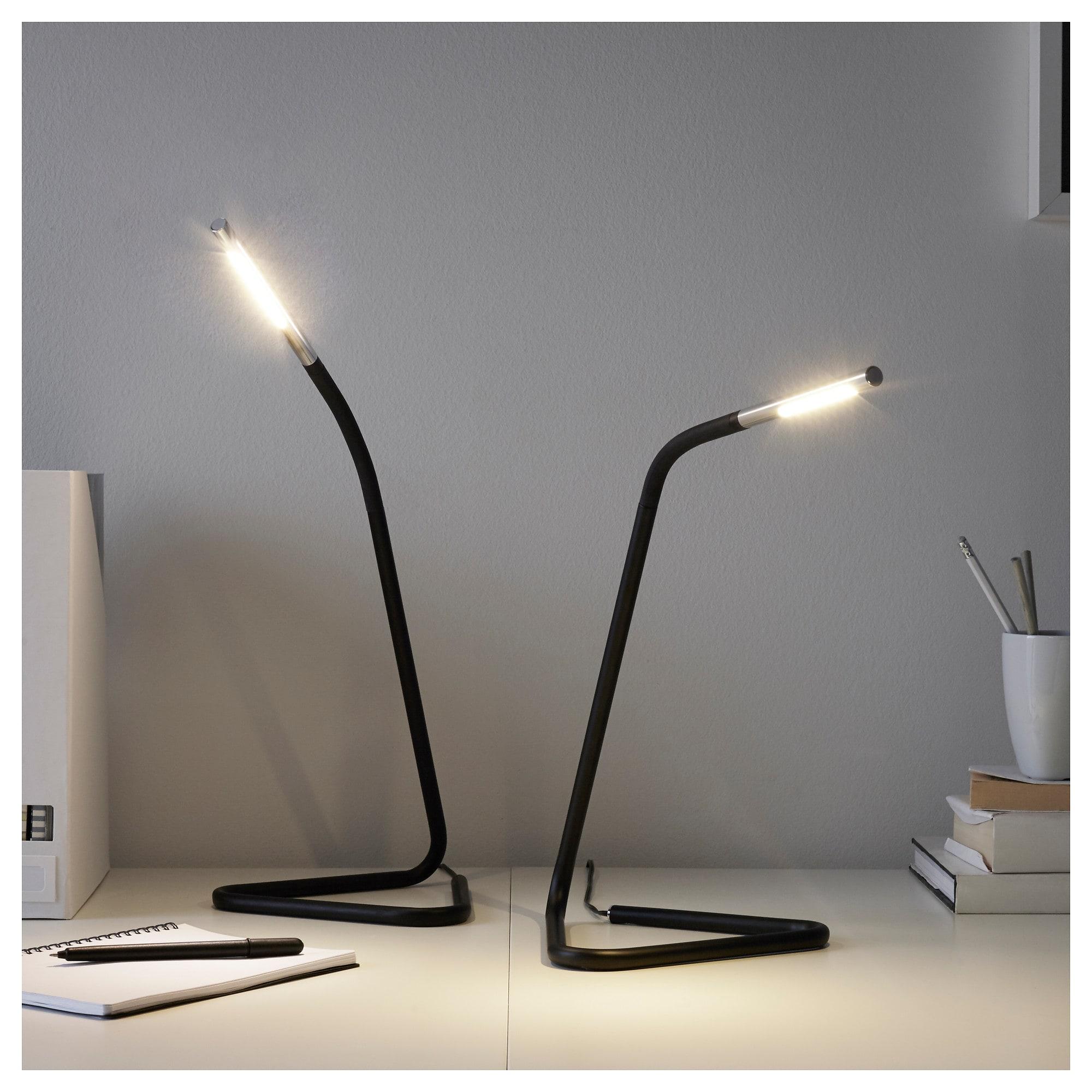 HÅRTE LED настільна лампа - чорний / сріблястий 3