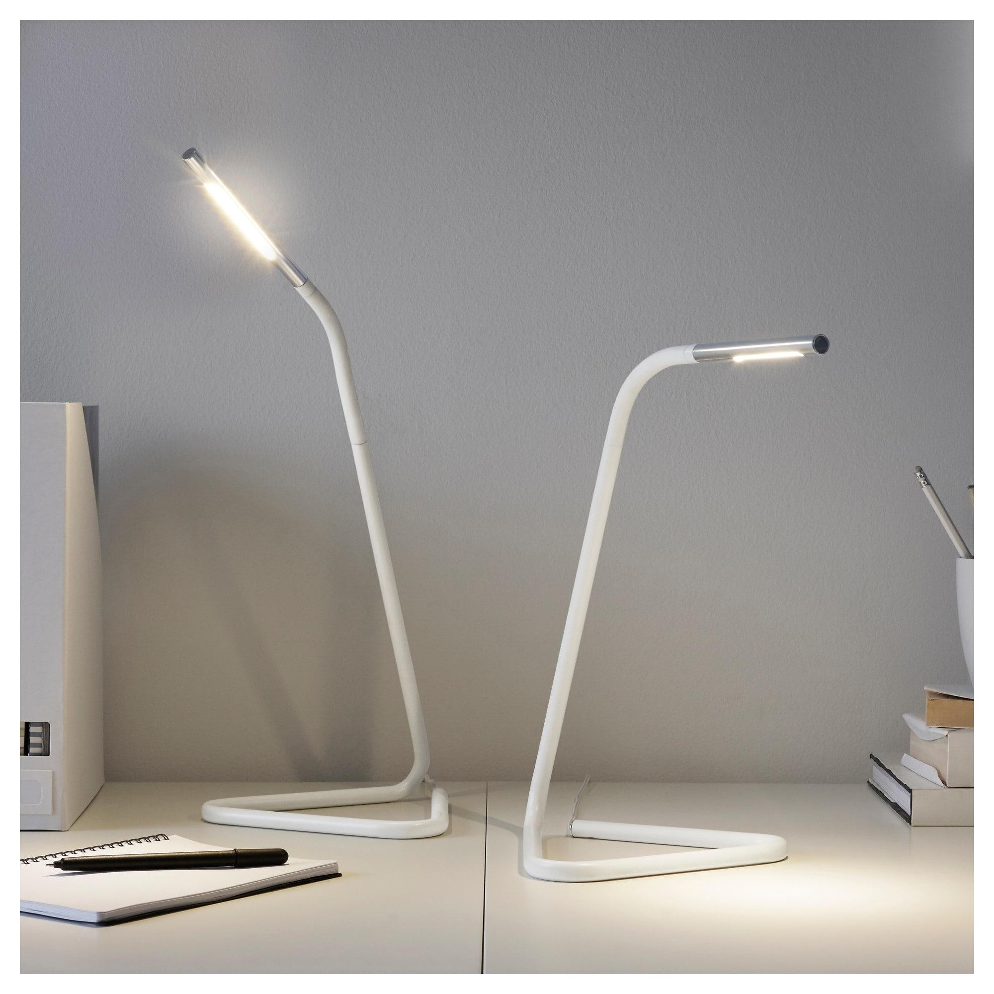 HÅRTE LED настільна лампа - білий / сріблястий 3