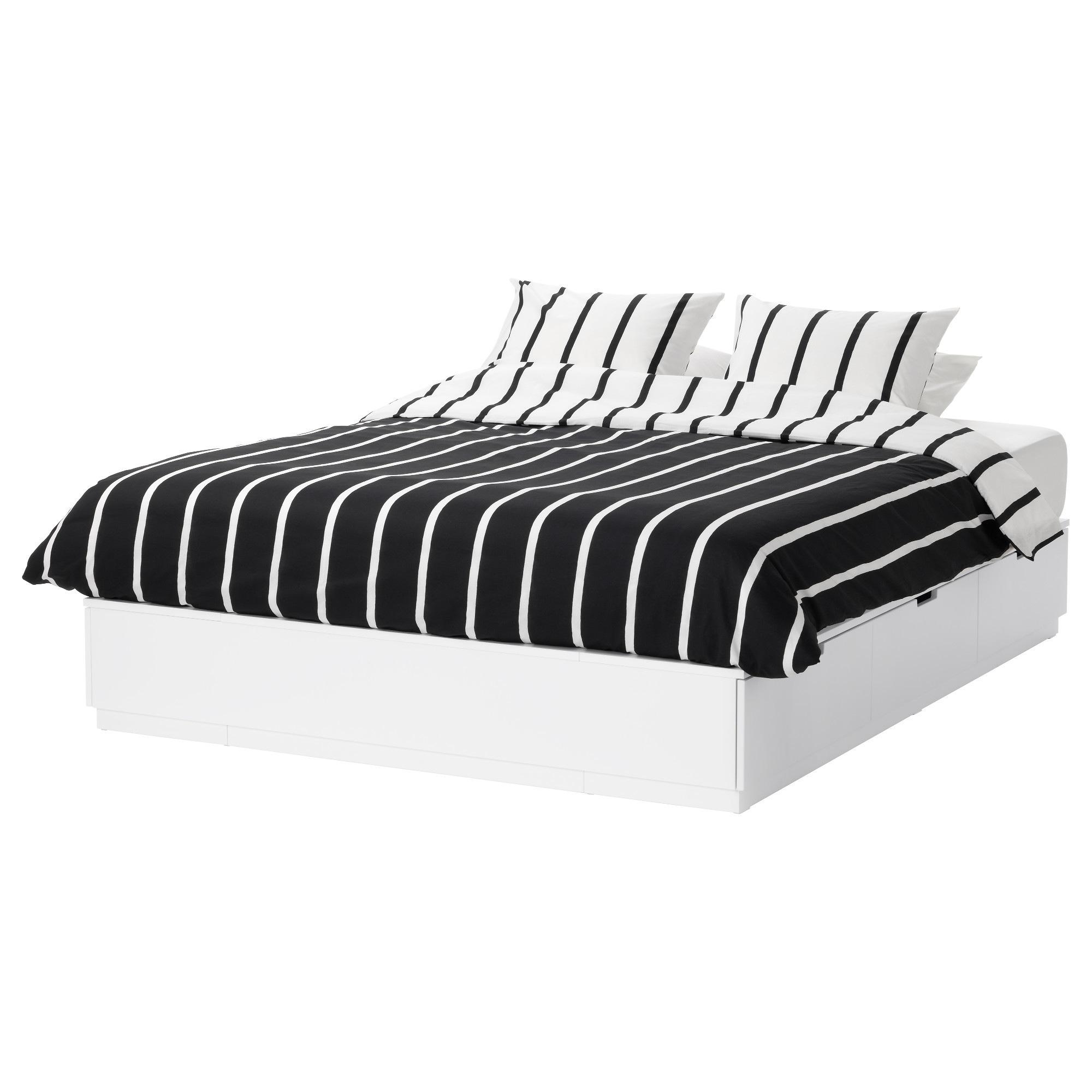 NORDLI Каркас ліжка з ящиками - білий, 160x200 см 1