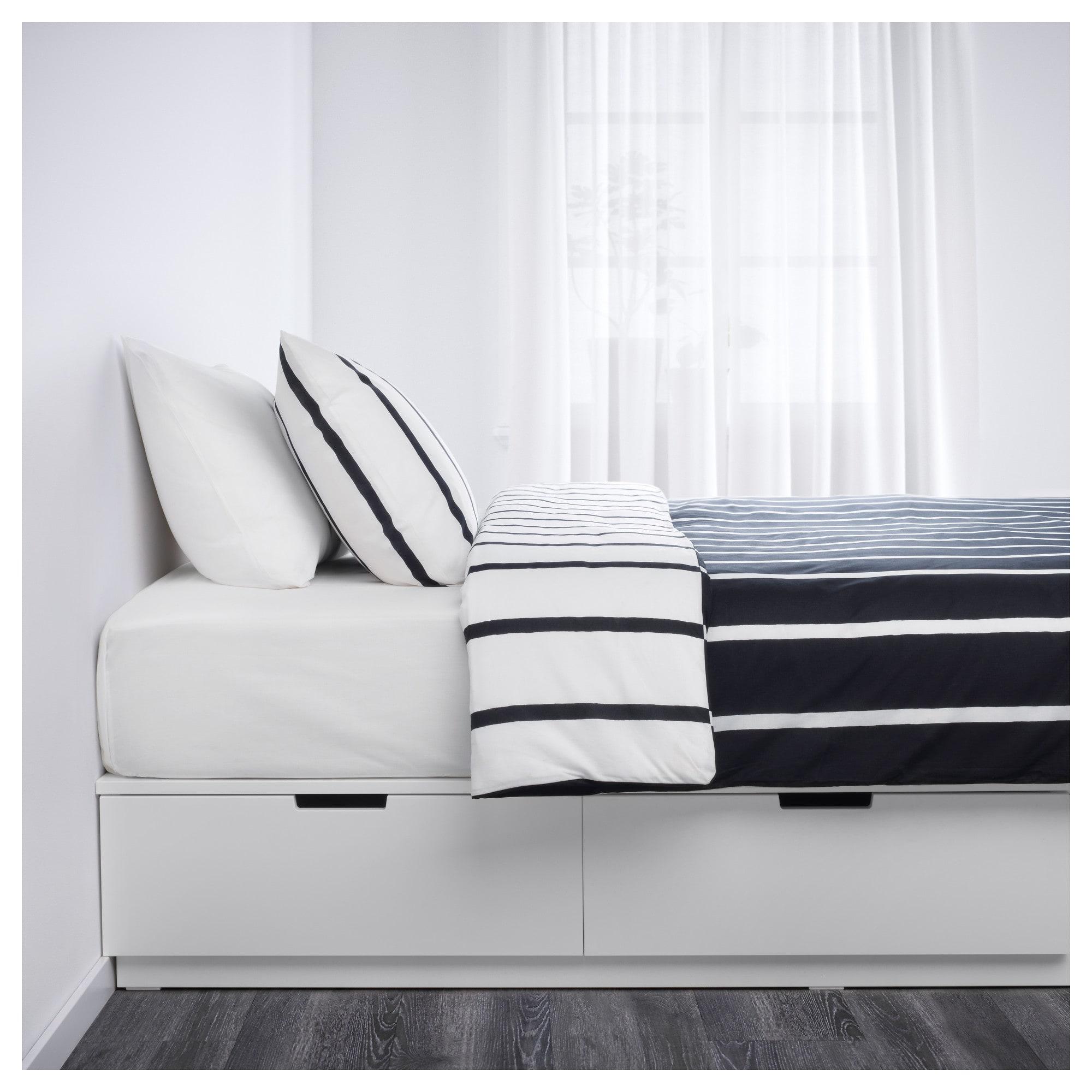 NORDLI Каркас ліжка з ящиками - білий, 160x200 см 5