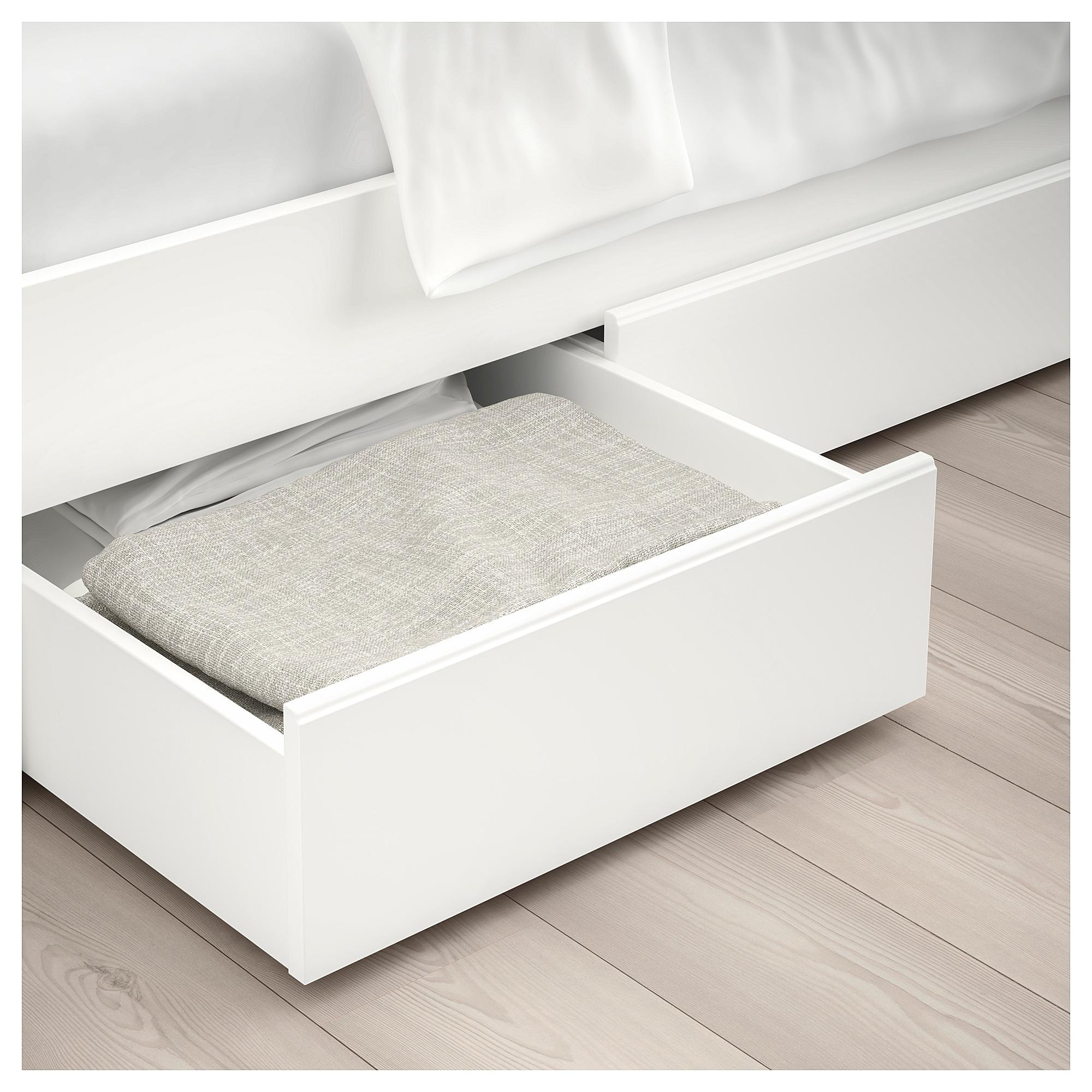 SONGESAND Каркас ліжка з 4 ящиками для зберігання - білий / Leirsund 140x200 см 4