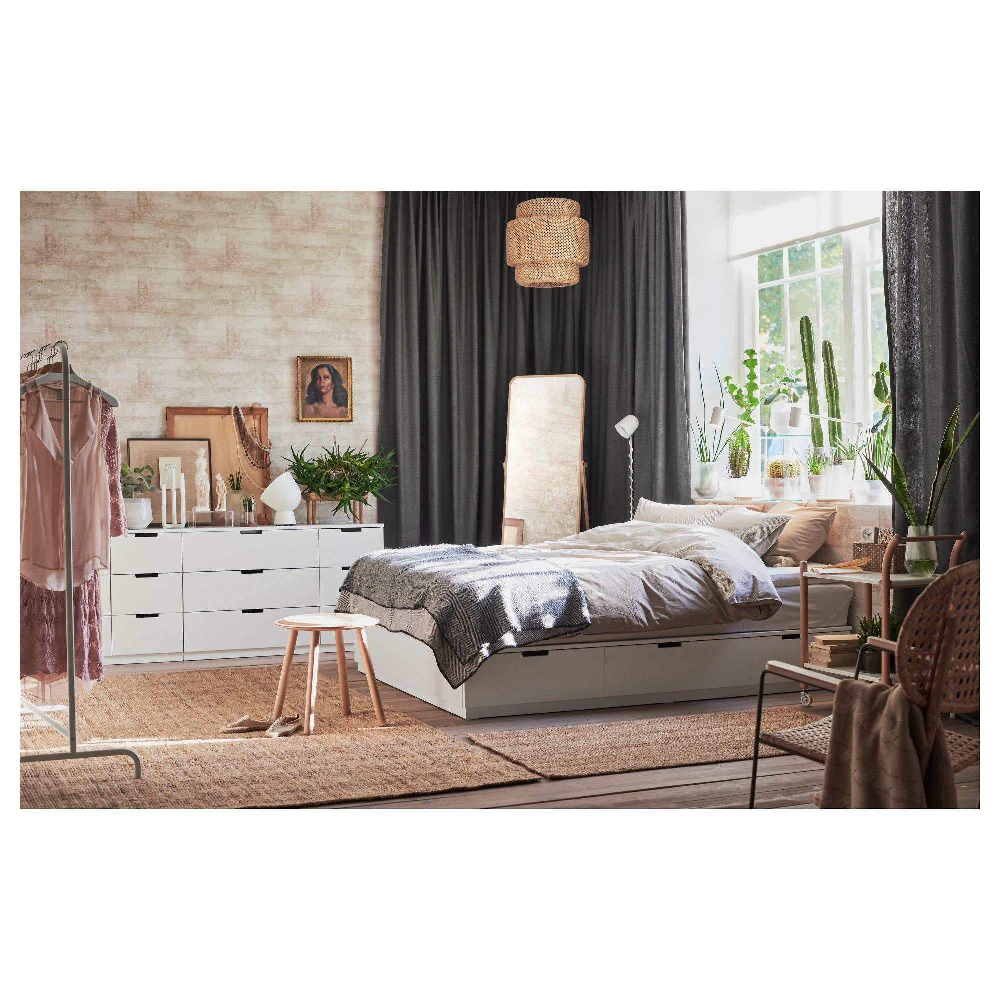 NORDLI Каркас ліжка з ящиками - білий, 160x200 см 4
