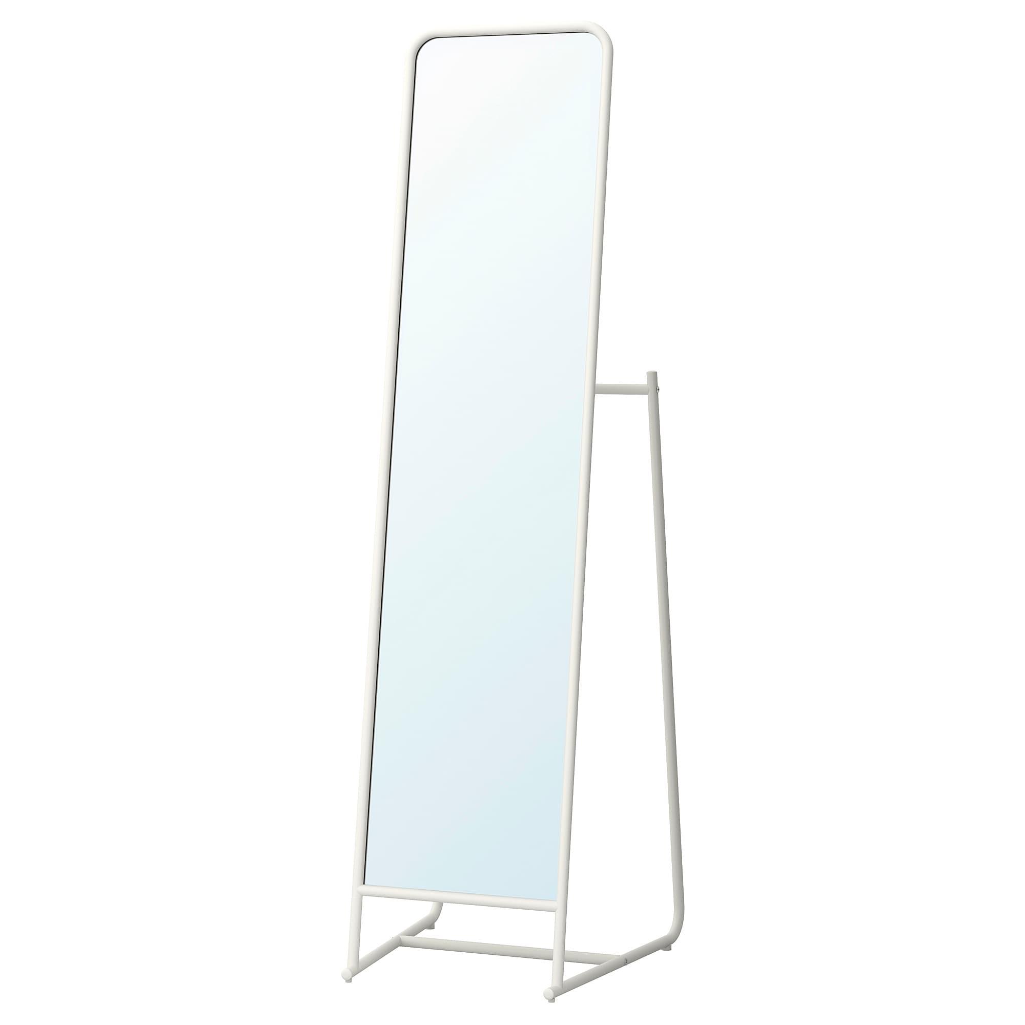 ИКЕА KNAPPER Стояче дзеркало - біле 48x160 см, 003.962.42