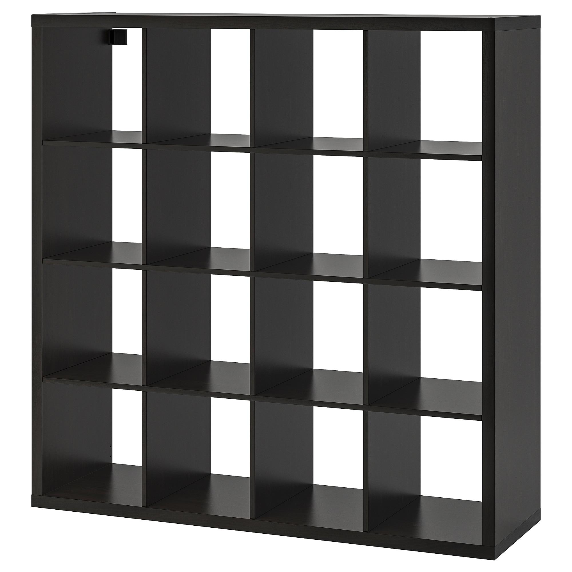 KALLAX Книжкова шафа - чорно-коричневий 147x147 см 1