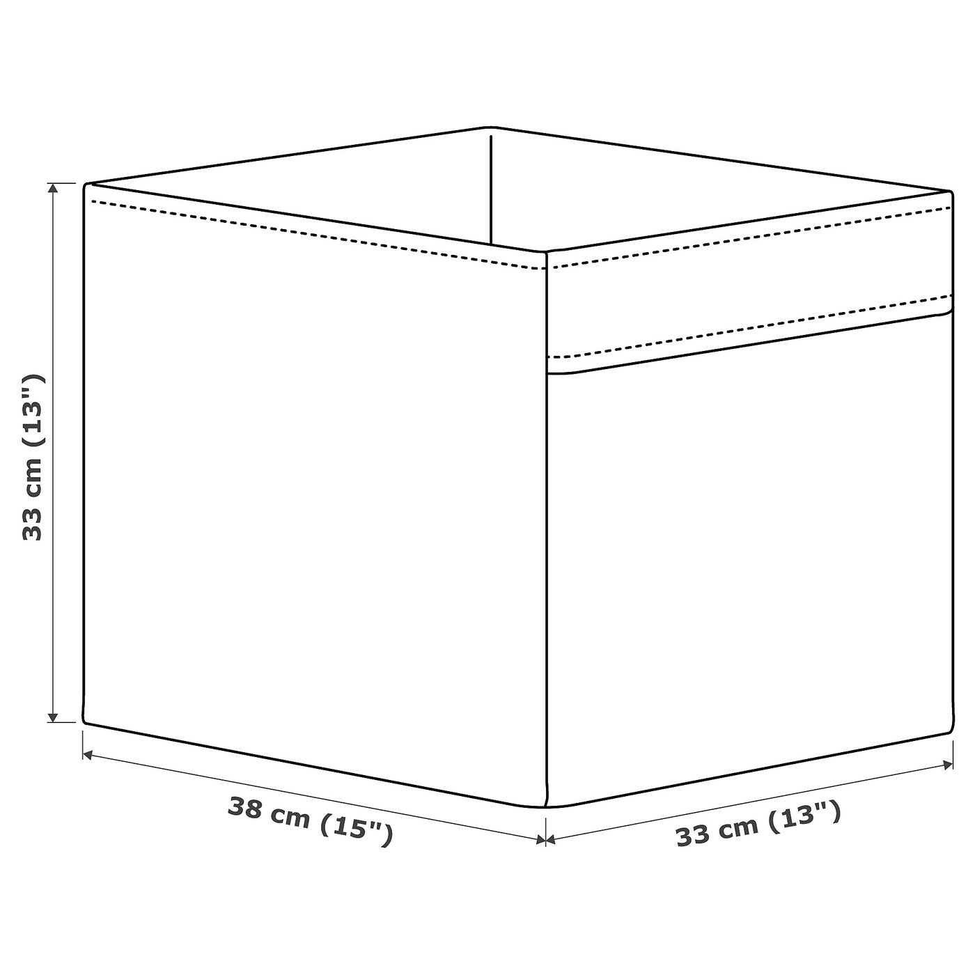 DRÖNA Коробка - чорна / біла 33x38x33 см 5