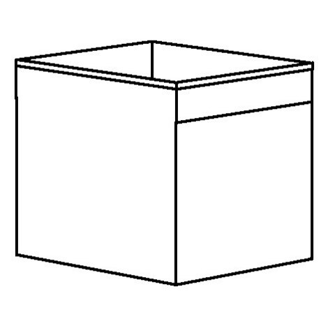 DRÖNA Коробка - чорна / біла 33x38x33 см 1