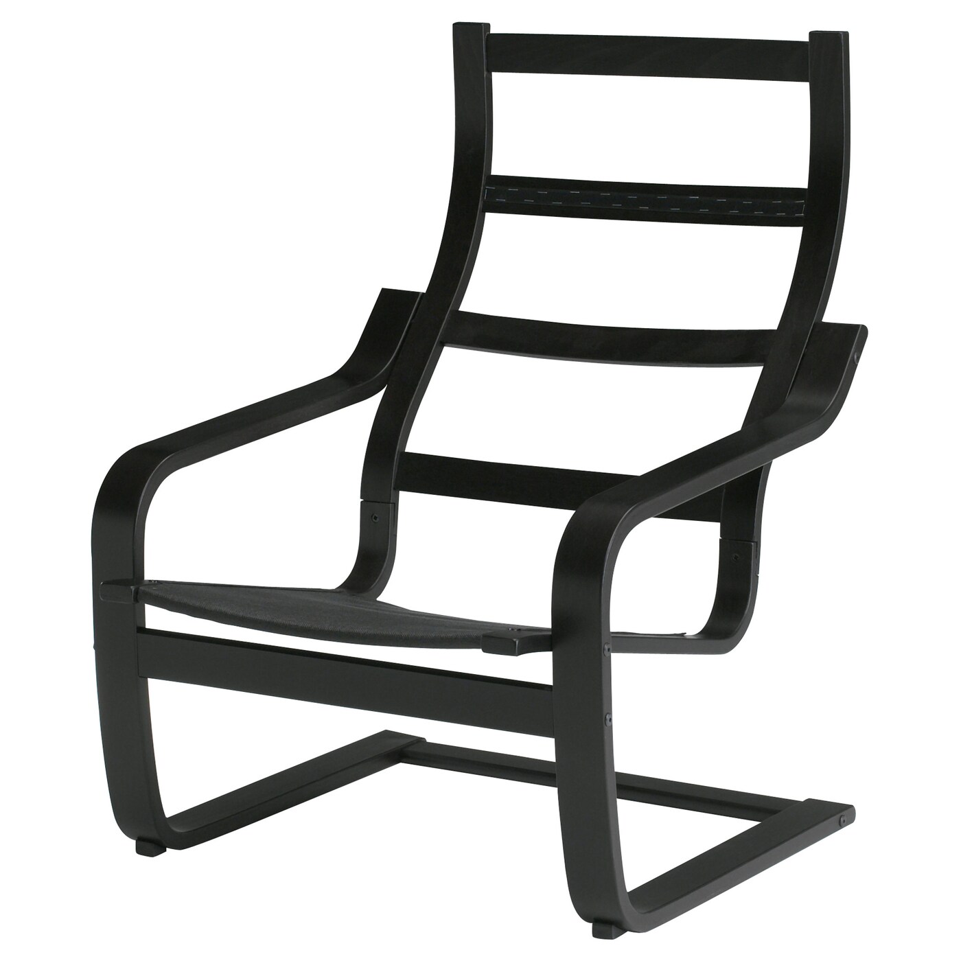 ИКЕА Каркас крісла POÄNG - чорно-коричневий, 200.698.52