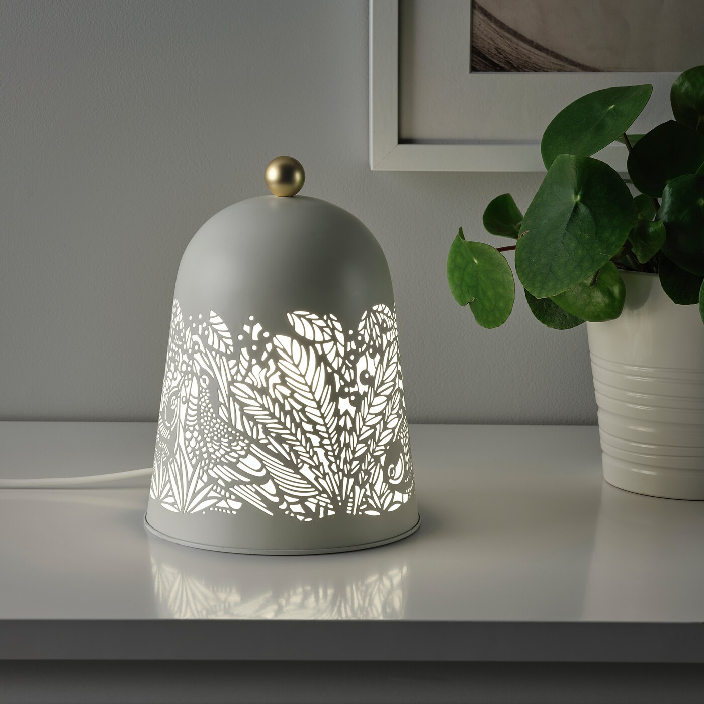 SOLSKUR LED настільна лампа - білий / колір латуні 3