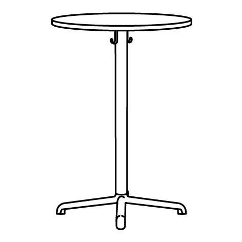 STENSELE Барний стіл - антрацит / антрацит 70 см 1