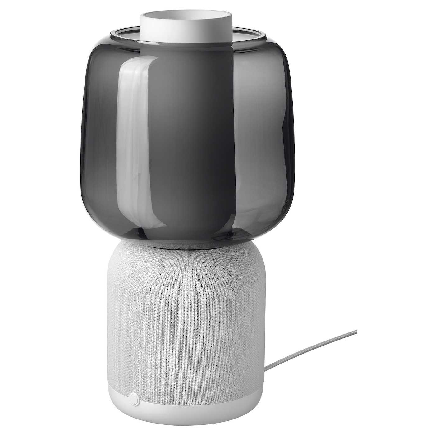 ИКЕА SYMFONISK Лампа/динамік з wifi, скляний абажур - білий/чорний, 094.827.25