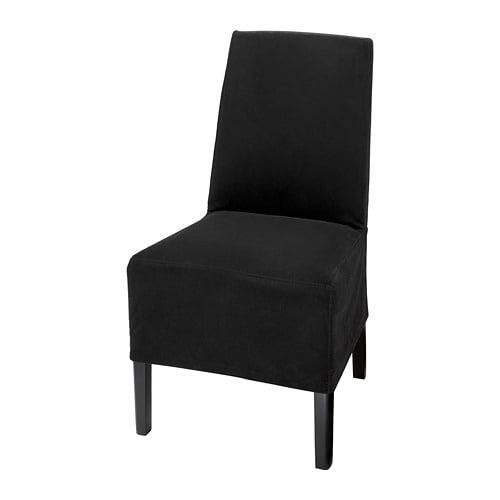 Крісло BERGMUND з чохлом середньої довжини - чорний / Djuparp темно-сірий