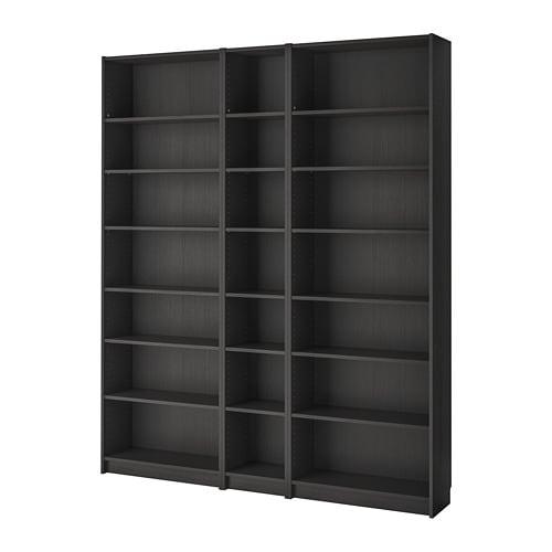 Книжкова шафа БІЛІ - чорно-коричневий 200x28x237 см