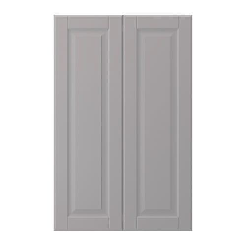 BODBYN Двері вузькі, 2 шт - сірі 25х80 см