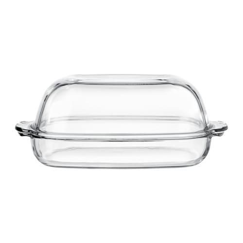 BUREN Жароміцний посуд з кришкою - прозоре скло 42х26 см