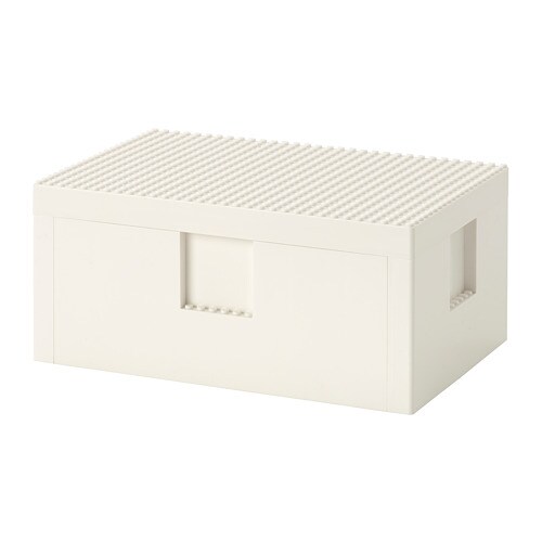 ИКЕА BYGGLEK, Коробка LEGO® с крышкой, 503.721.87, белый, 26x18x12 см