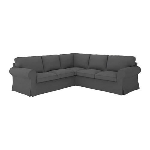 ЕКТОРП 4-місний кутовий диван - Hallarp сірий