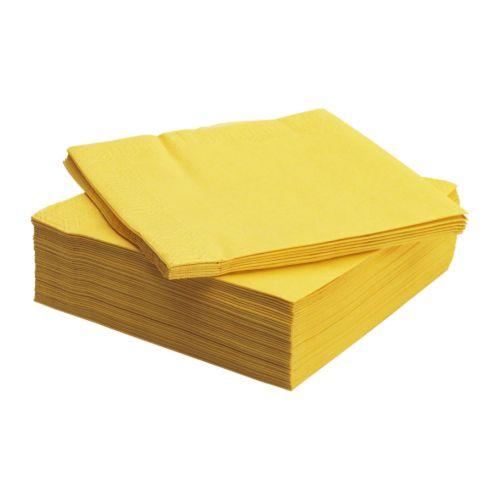 FANTASTISK Серветки жовті 33х33 см