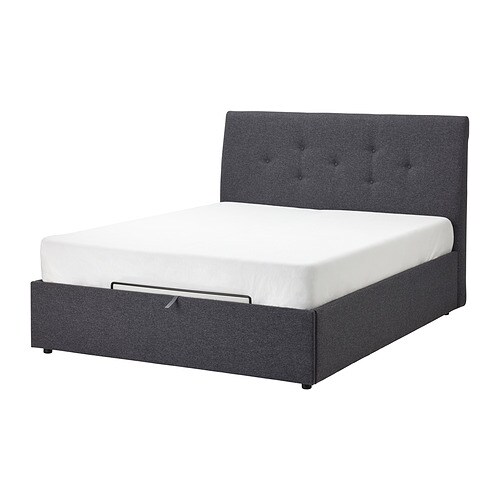 IDANÄS Ліжко для зберігання - Gunnared темно-сірий 160x200 см