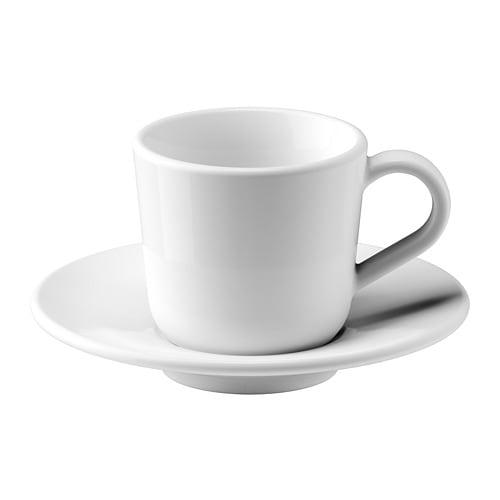 IKEA 365+ Чашка для еспресо з блюдцем - білий 6 кл