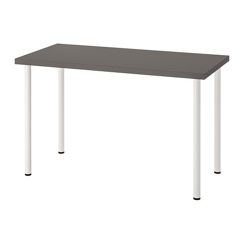 LAGKAPTEN / ADILS Письмовий стіл - темно-сірий / білий 120x60 см