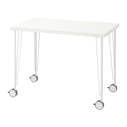 LINNMON / KRILLE Письмовий стіл - білий 100x60 см