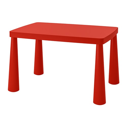 Дитячий стіл MAMMUT - кімнатний / відкритий червоний 77x55 см