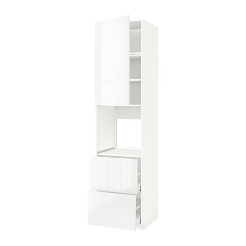 METOD / MAXIMERA W висота / двері / 2 ящики - білий / Ringhult білий 60x60x240 см