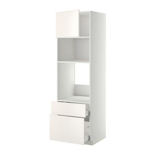 METOD / MAXIMERA W sz d pie / mikr z drz / 2 szu - white / Veddinge white 60x60x200 см