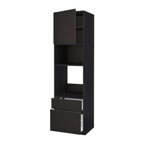 METOD / MAXIMERA W sz d pie / mikr z drz / 2 szu - black / Kungsbacka антрацит 60x60x220 см