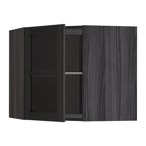 СПОСІБ Звуження з половиною / скляні двері - чорний / Lerhyttan чорний морилка 68x60 см