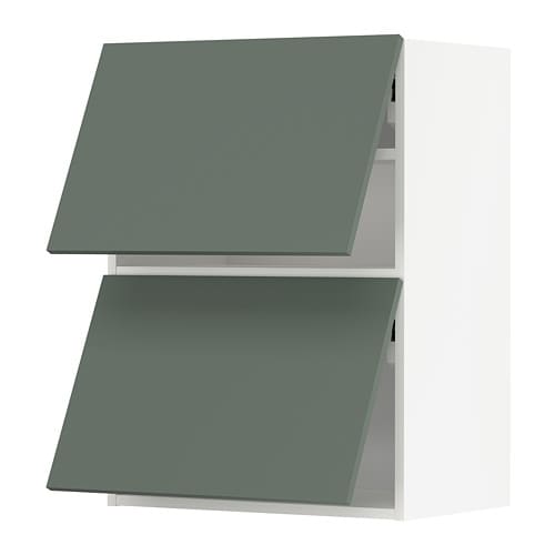 СПОСІБ Горизонтальний шафа з 2 відкритими дверцятами - білий / Bodarp сіро-зелений 60x80 см