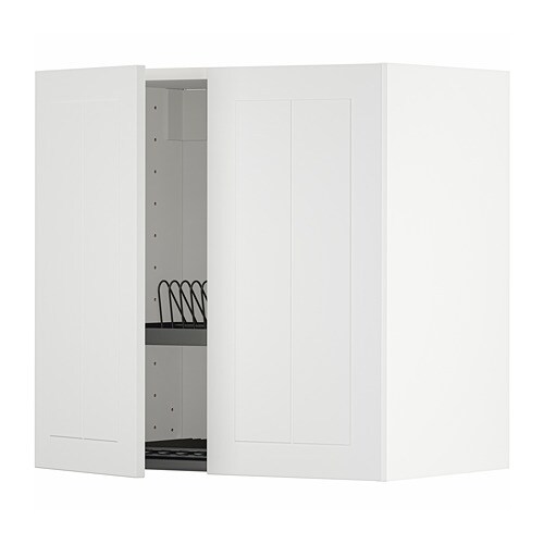 METOD Навісна шафа з дренажем / 2 дверцята - білий / Stensund білий 60x60 см