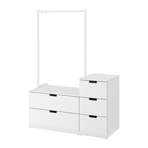 NORDLI Комод з 5 ящиками - білий 120x169 см