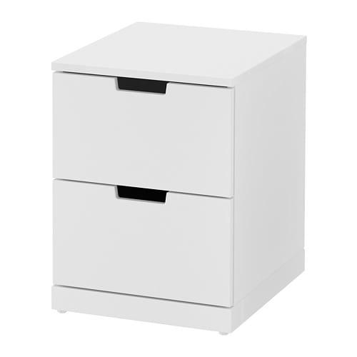 NORDLI Комод з 2 ящиками - білий 40х54 см