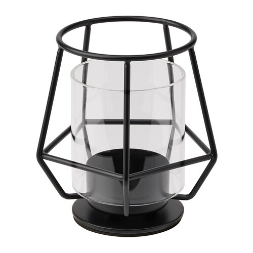 Підставка для чайних свічок PÄRLBAND - чорна 10 см