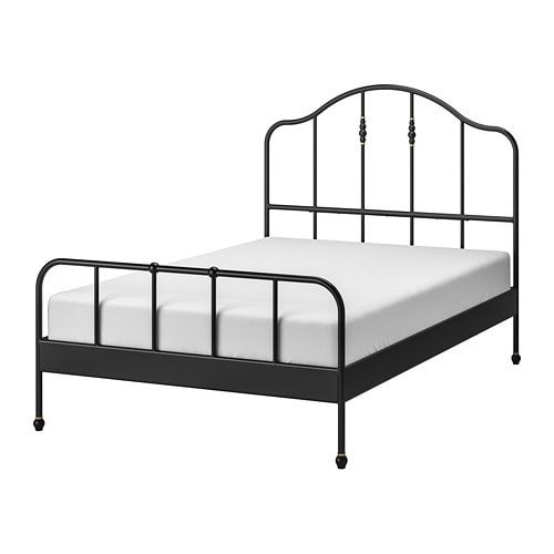 SAGSTUA Каркас ліжка - чорний / Lönset 140x200 см