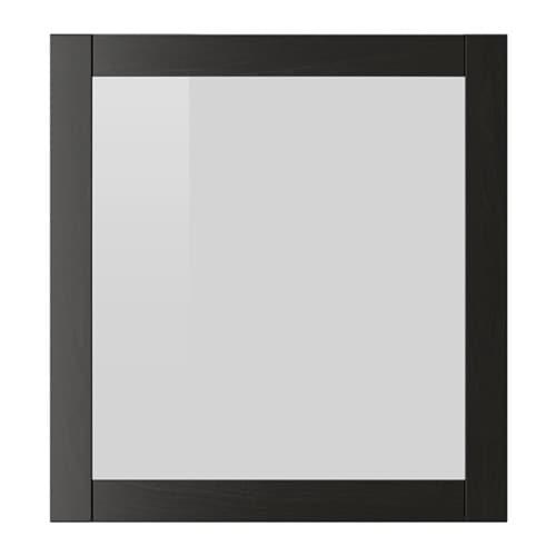 Скляні двері SINDVIK - чорно-коричневе / прозоре скло 60x64 см