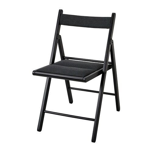 TERJE Розкладний стілець - чорний / Knisa темно сірий