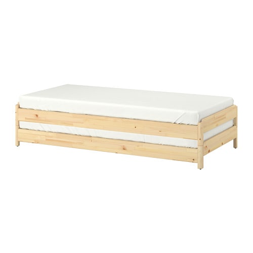 UTÅKER Штабельне ліжко з 2 матрацами - сосна / фірма Åsvang 80x200 см