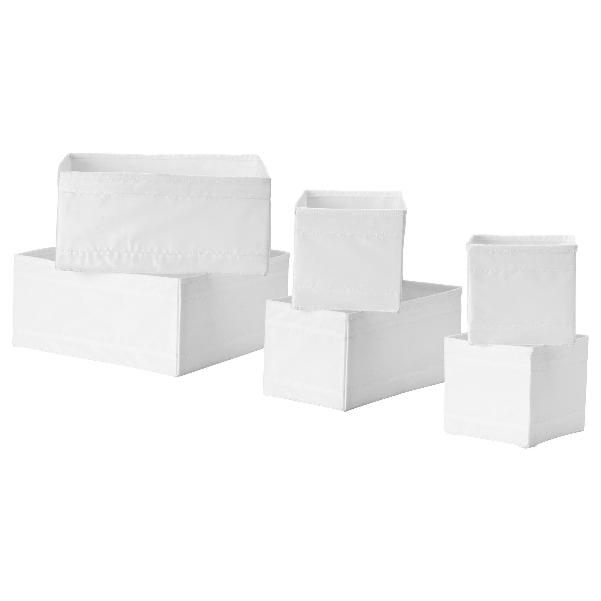 ИКЕА SKUBB Набір контейнерів 6 шт - білі, 004.285.49