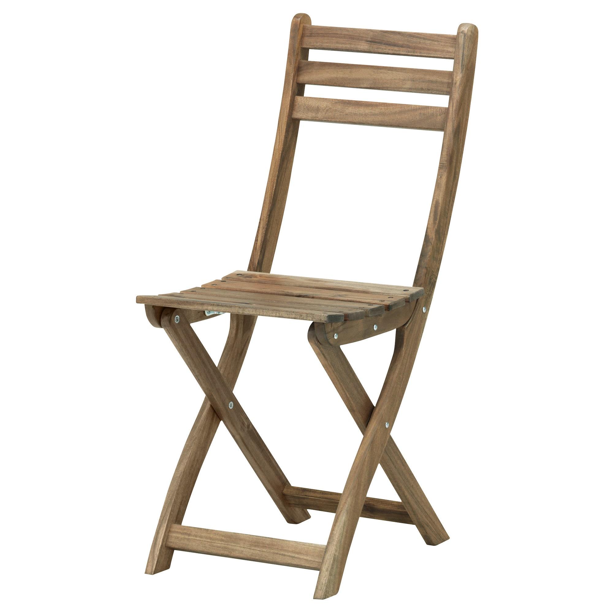 ИКЕА АСХОЛЬМЕН Садовий стілець - складна морилка світло-коричнева, 502.400.31