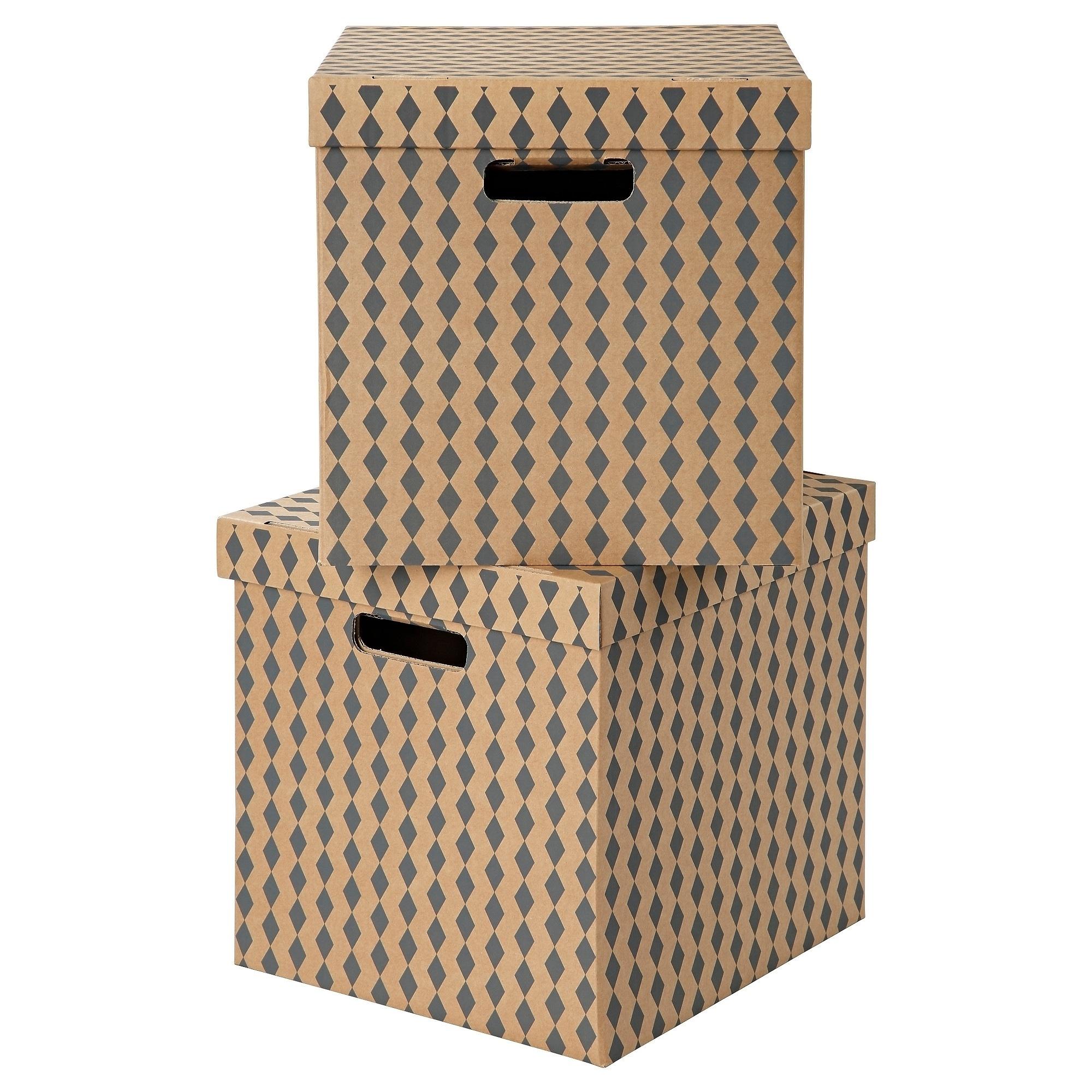 ИКЕА TRYCK Коробка з кришкою 33x37x33 см, 003.186.97