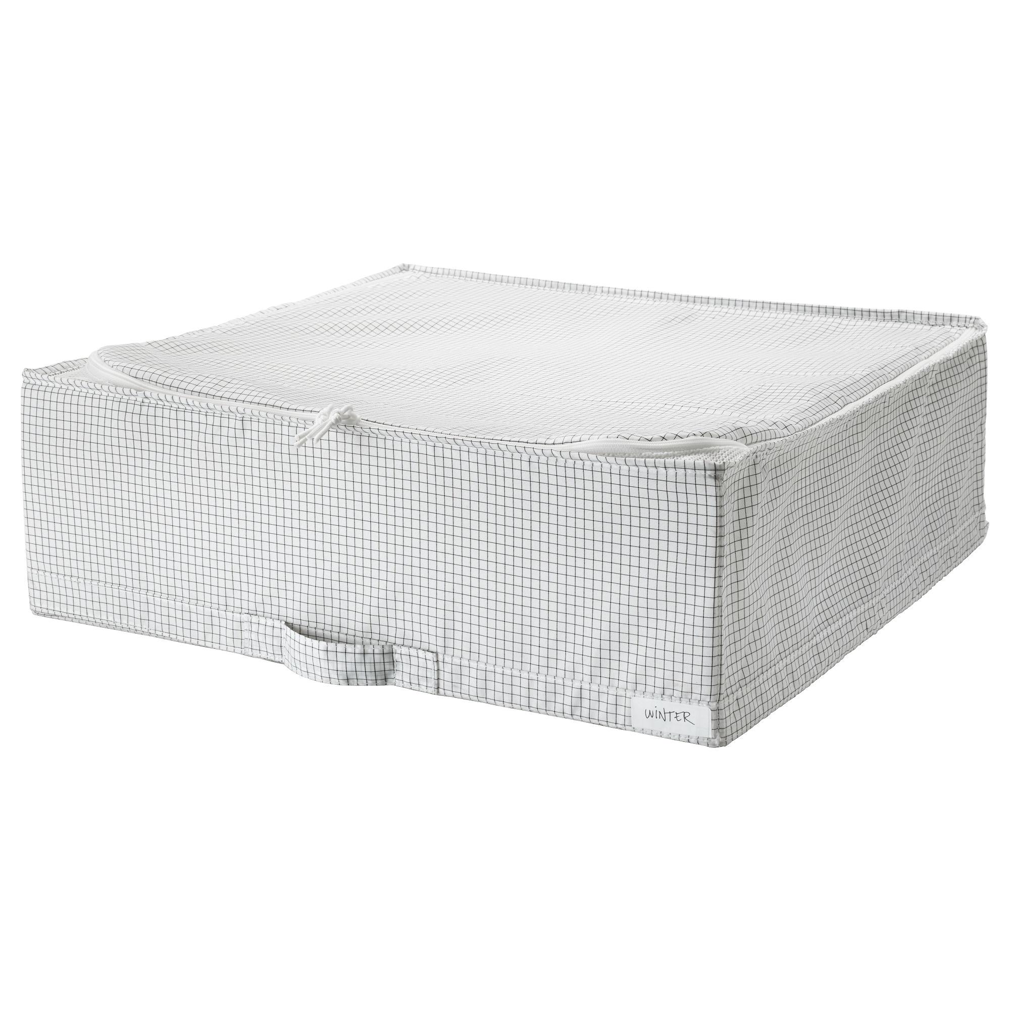 ИКЕА STUK Контейнер для одягу / постільної білизни - білий / сірий 55x51x18 див, 403.095.73