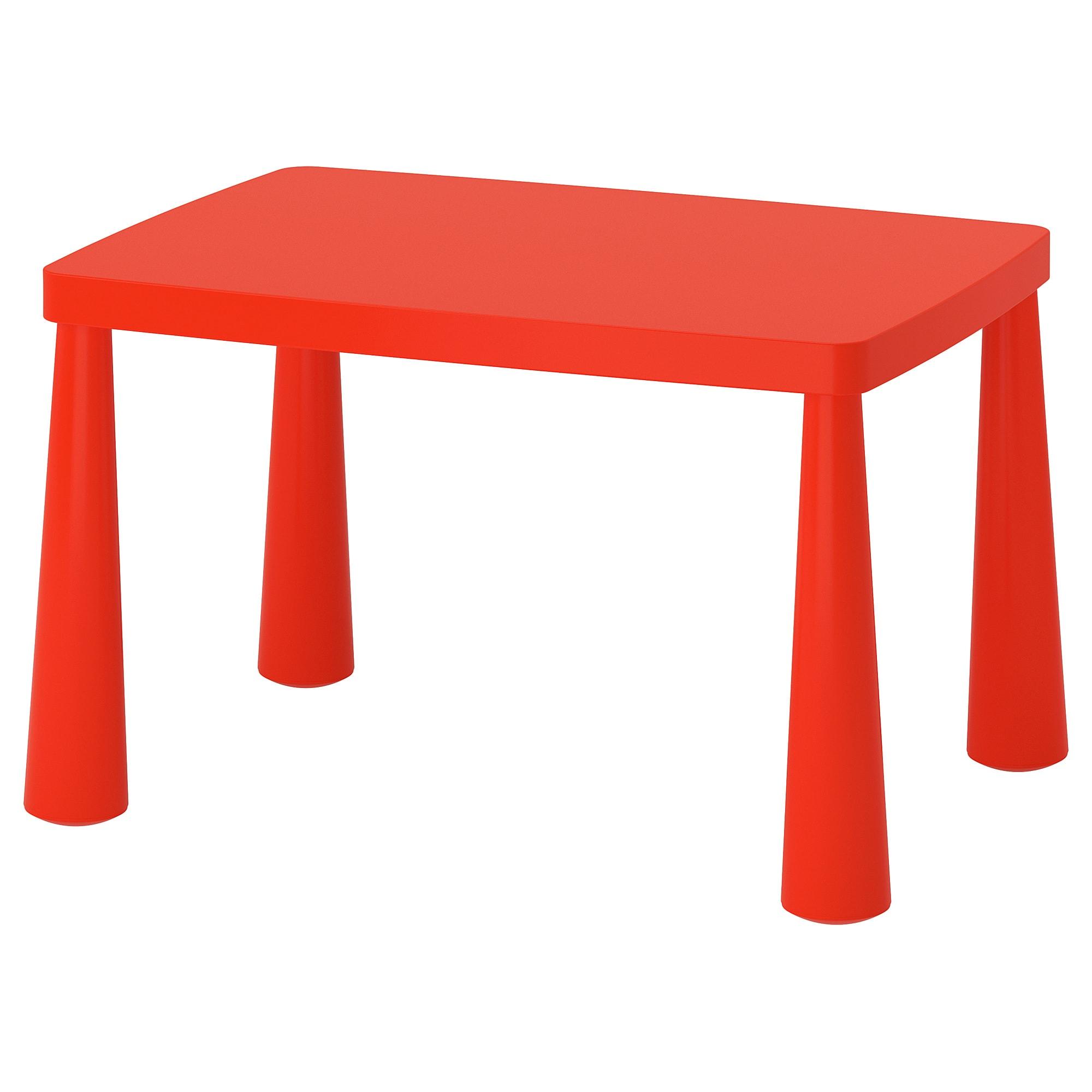 ИКЕА Дитячий стіл MAMMUT - кімнатний / відкритий червоний 77x55 см, 603.651.67