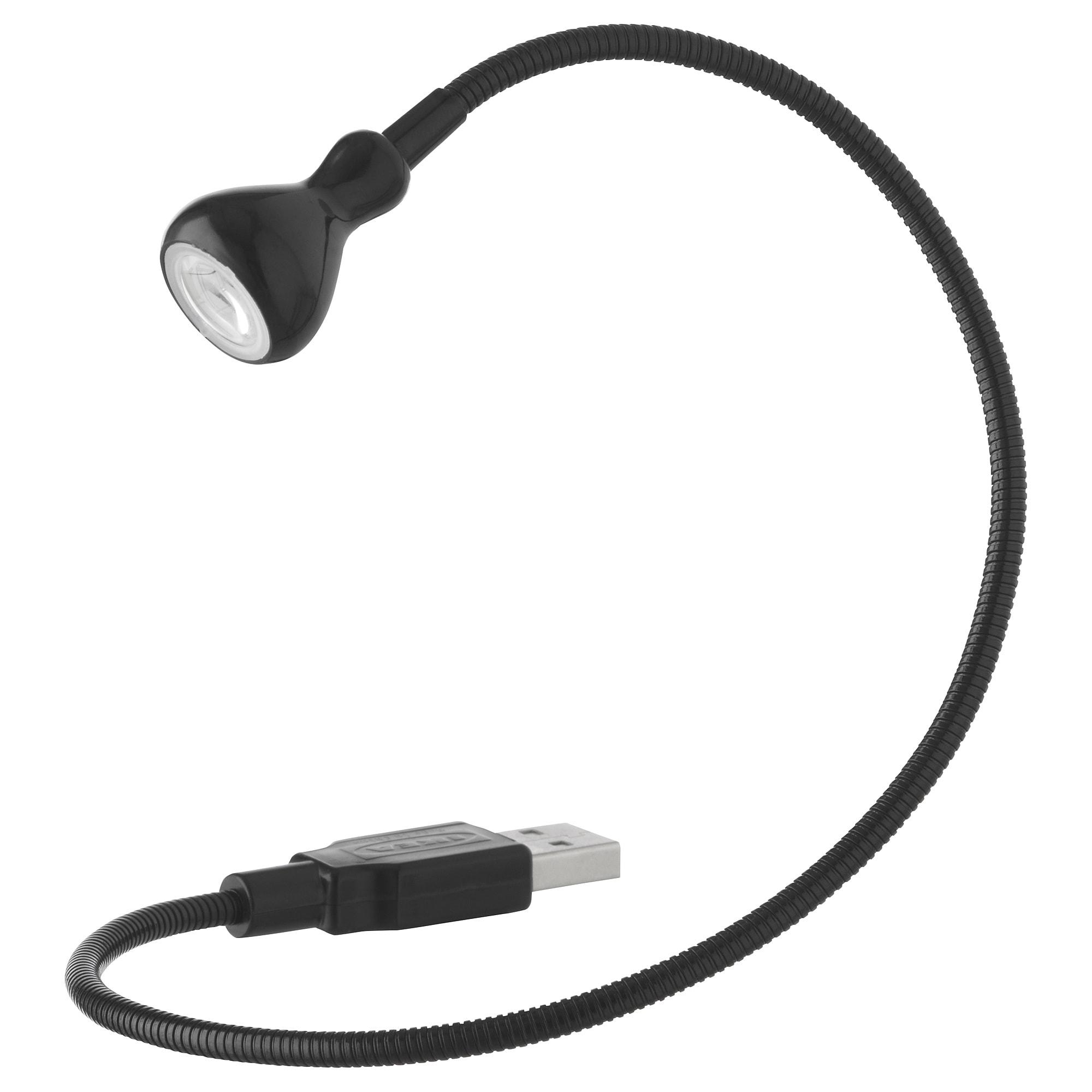 ИКЕА JANSJÖ USB LED лампа - чорна, 702.912.32
